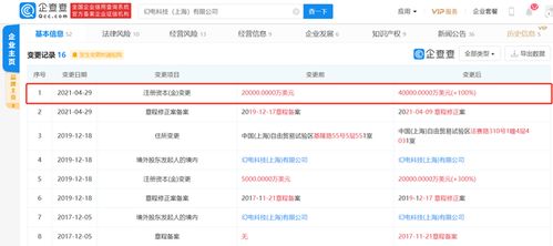 哔哩哔哩关联公司注册资本大幅提升至4亿美元，技术转让战略布局深化